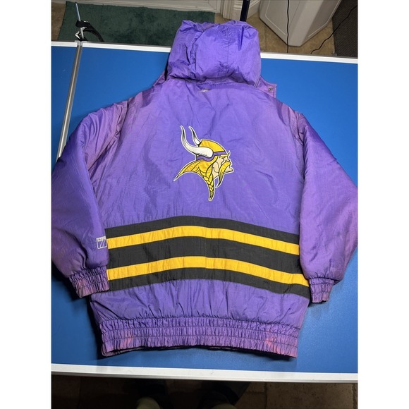 Minnesota Vikings Game Day /Logo 7 purple puffer hooded Jacket Large 14-16 Youth - Picture 14 of 16